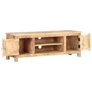 vidaXL TV Stand 47.2"x11.8"x15.7" Rough Mango Wood-0