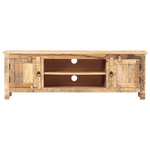 vidaXL TV Stand 47.2"x11.8"x15.7" Rough Mango Wood-1