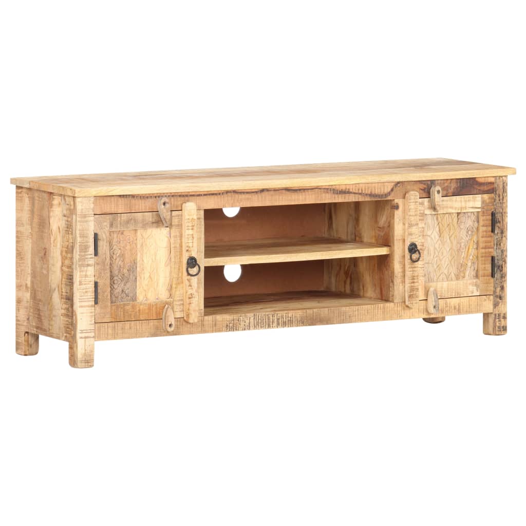 vidaXL TV Stand 47.2"x11.8"x15.7" Rough Mango Wood-5