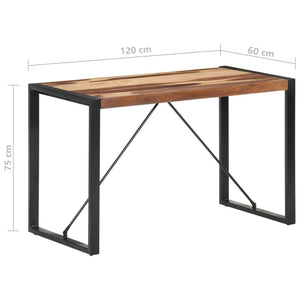 vidaXL Solid Wood Dining Table with Sheesham Finish Furniture Multi Sizes-54