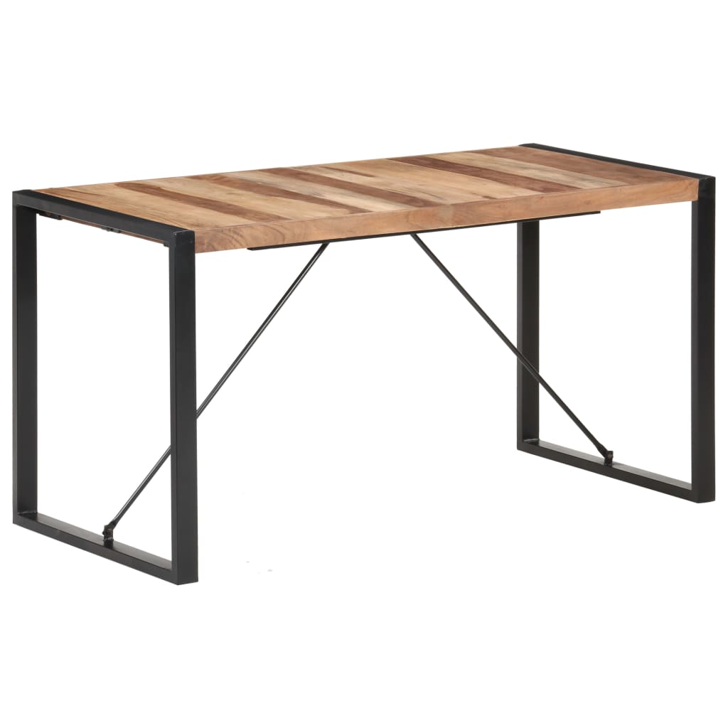 vidaXL Solid Wood Dining Table with Sheesham Finish Furniture Multi Sizes-2