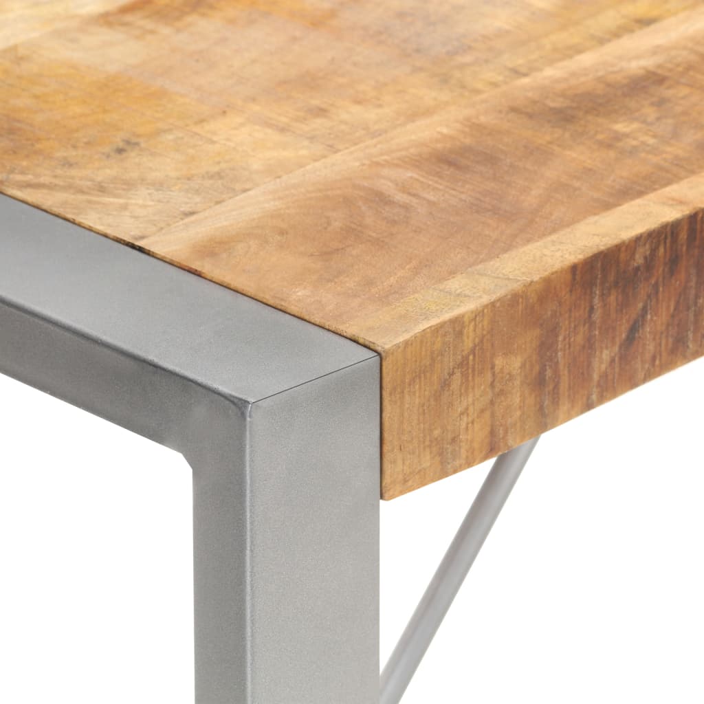 vidaXL Dining Table 47.2"x23.6"x29.5" Solid Rough Mango Wood-4