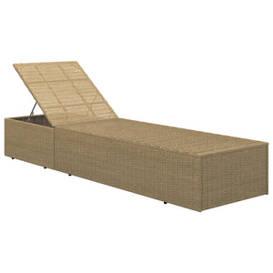 vidaXL Sunlounger Poly Rattan Black and Dark Gray-10