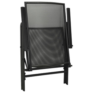 vidaXL Folding Mesh Chairs 4 pcs Steel Anthracite-5