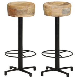 vidaXL Bar Stool Bar Seat Counter Height Island Stool for Pub Solid Mango Wood-19