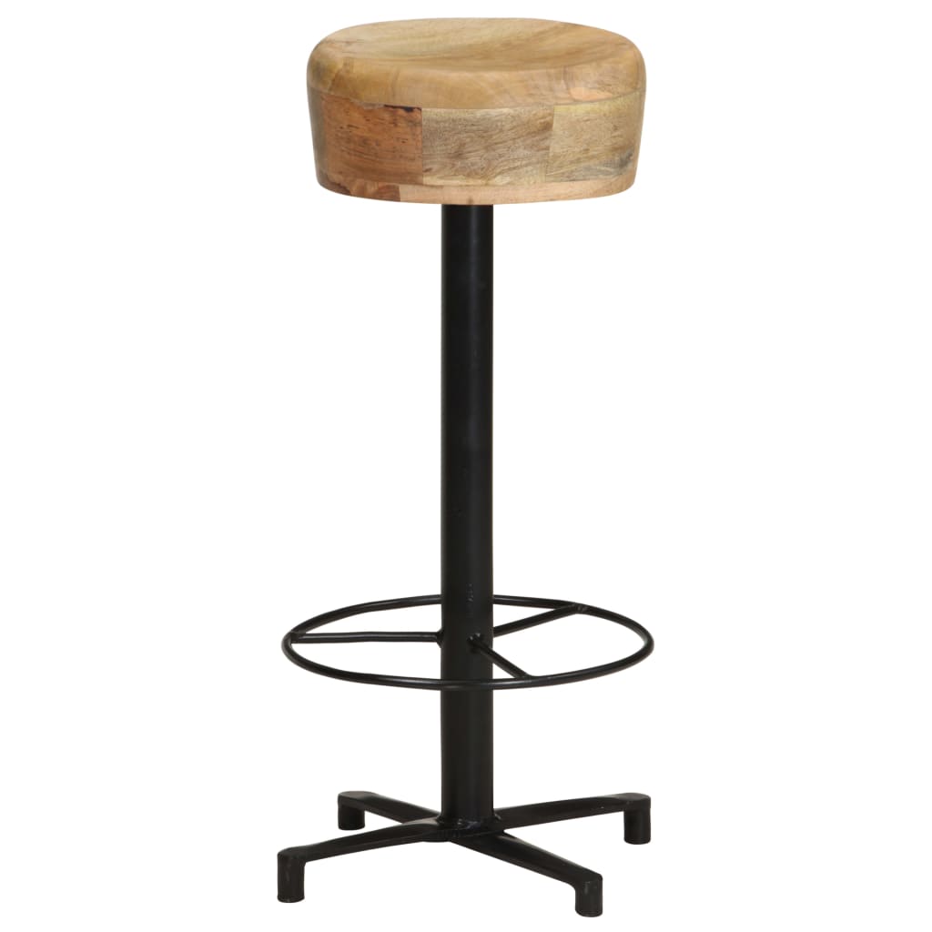 vidaXL Bar Stool Bar Seat Counter Height Island Stool for Pub Solid Mango Wood-9