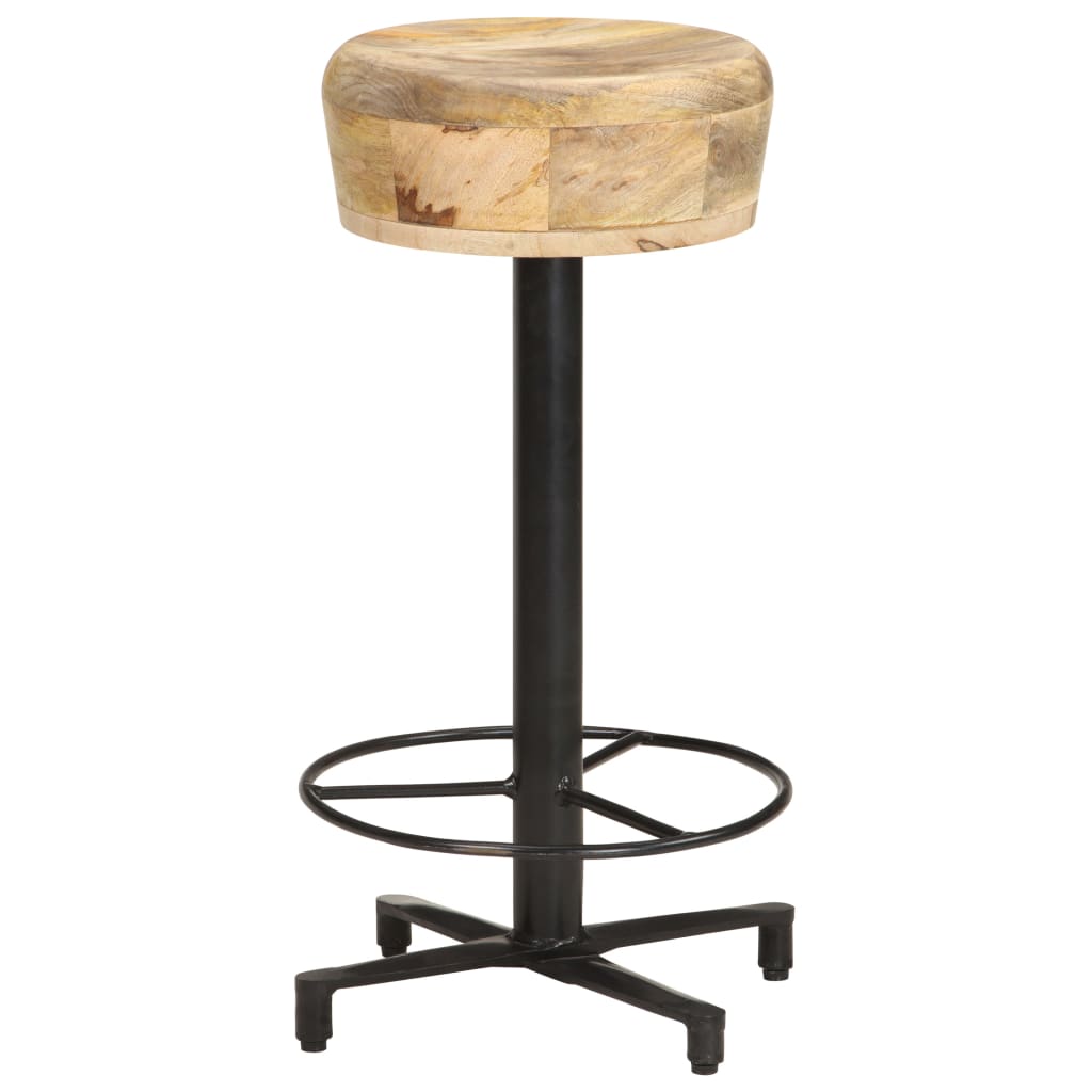 vidaXL Bar Stool Bar Seat Counter Height Island Stool for Pub Solid Mango Wood-0