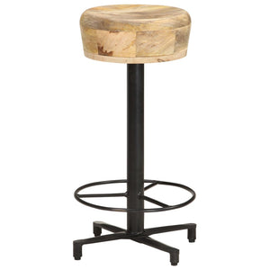 vidaXL Bar Stool Bar Seat Counter Height Island Stool for Pub Solid Mango Wood-0