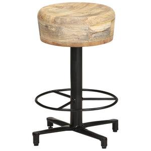 vidaXL Bar Stool Bar Seat Counter Height Island Stool for Pub Solid Mango Wood-8