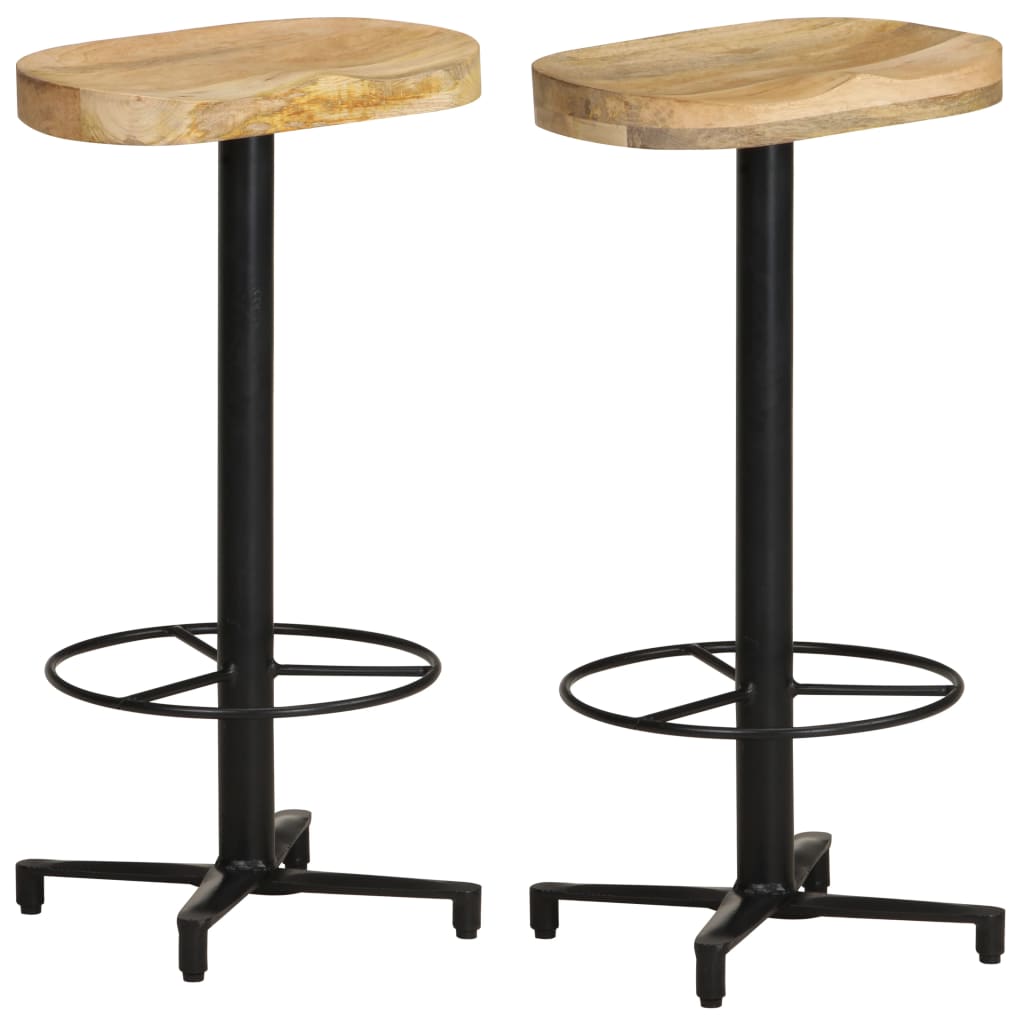 vidaXL Bar Stool Bar Seat Counter Height Island Stool for Pub Solid Mango Wood-13