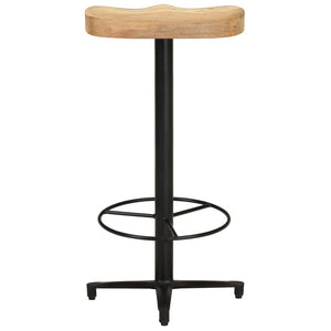 vidaXL Bar Stool Bar Seat Counter Height Island Stool for Pub Solid Mango Wood-14