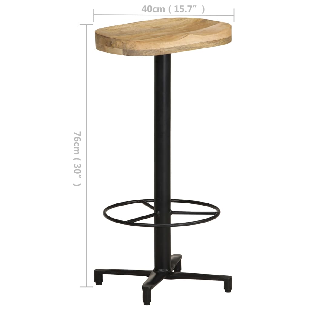 vidaXL Bar Stool Bar Seat Counter Height Island Stool for Pub Solid Mango Wood-18