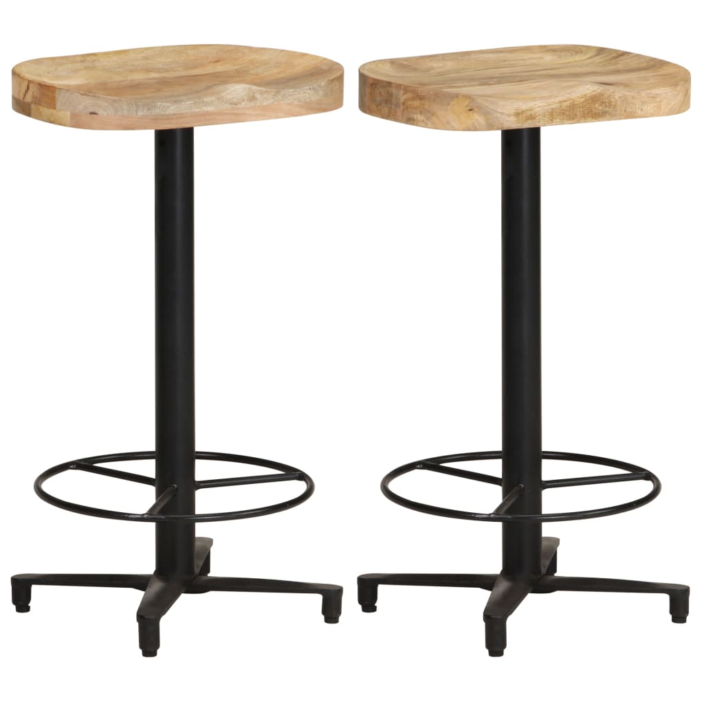 vidaXL Bar Stool Bar Seat Counter Height Island Stool for Pub Solid Mango Wood-9