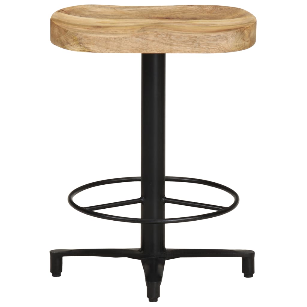 vidaXL Bar Stool Bar Seat Counter Height Island Stool for Pub Solid Mango Wood-3