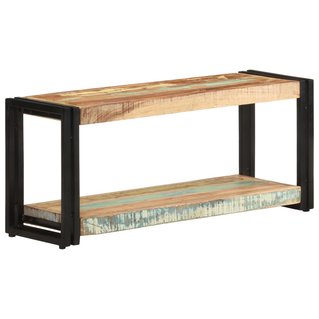 vidaXL TV Stand 35.4"x11.8"x15.7" Solid Wood Reclaimed-9