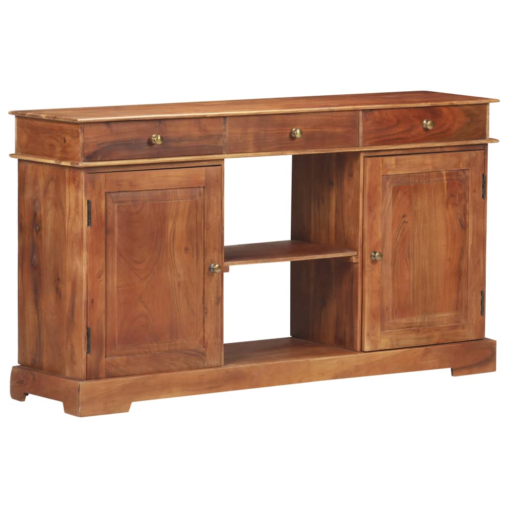 vidaXL Sideboard 53.1"x13.8"x29.5" Solid Acacia Wood-1