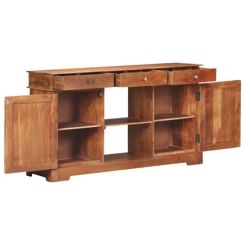 vidaXL Sideboard 53.1"x13.8"x29.5" Solid Acacia Wood-2