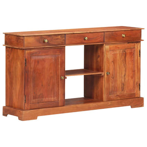 vidaXL Sideboard 53.1"x13.8"x29.5" Solid Acacia Wood-11