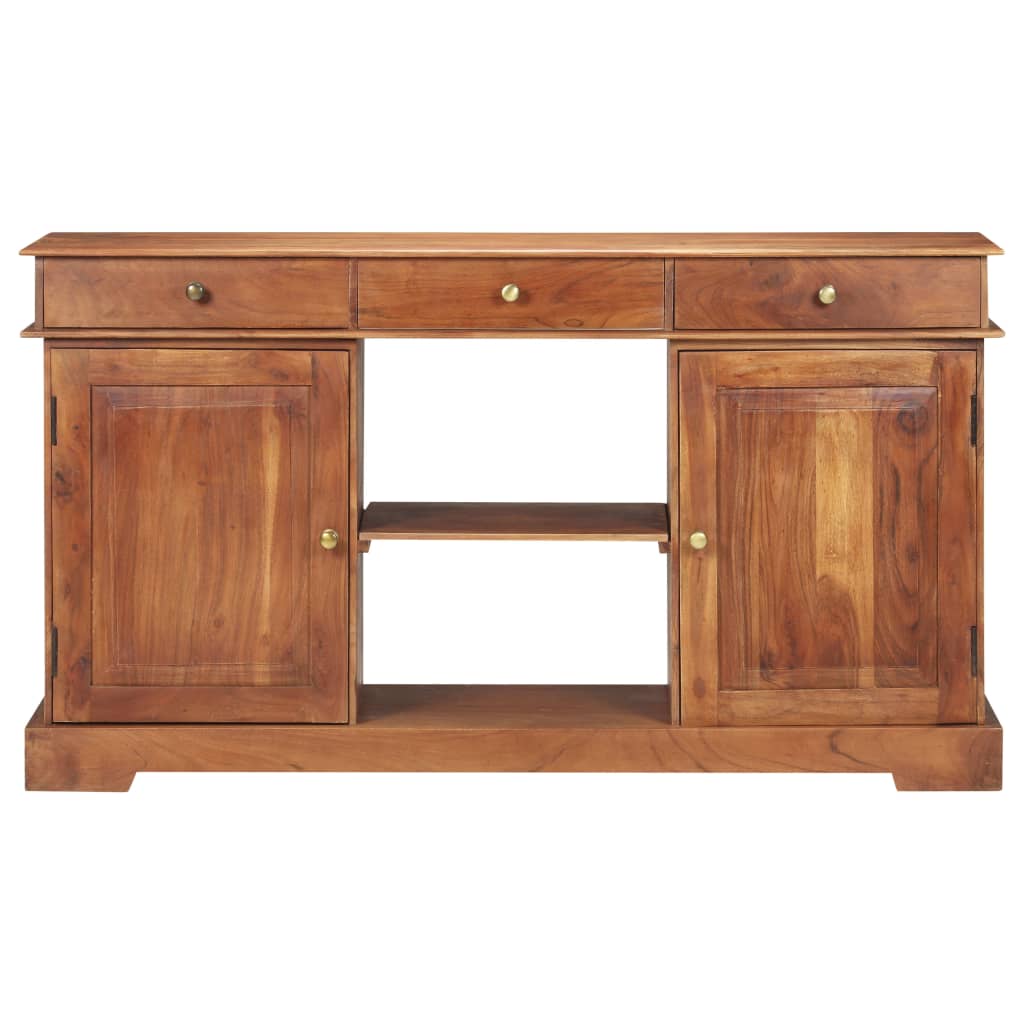 vidaXL Sideboard 53.1"x13.8"x29.5" Solid Acacia Wood-3