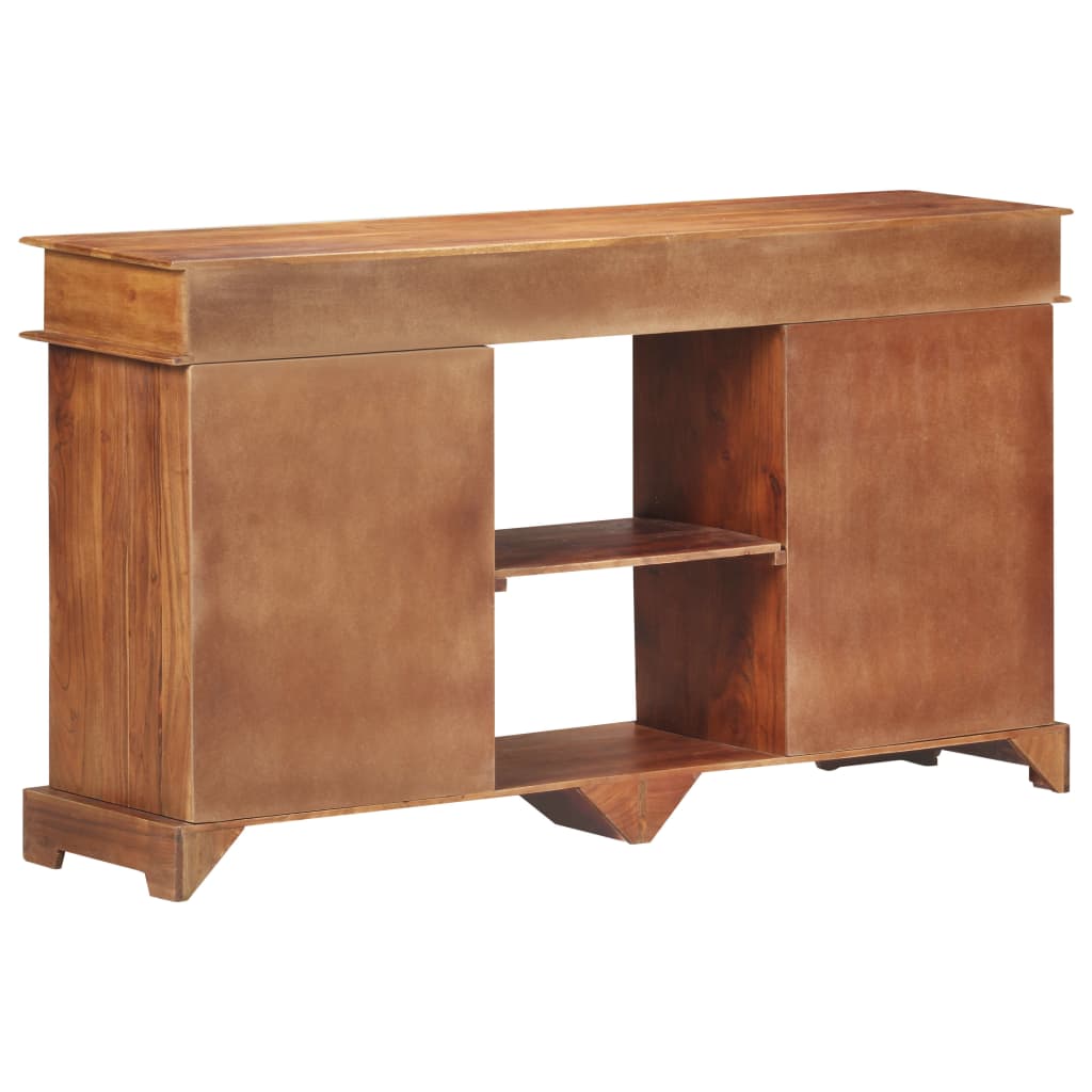 vidaXL Sideboard 53.1"x13.8"x29.5" Solid Acacia Wood-4