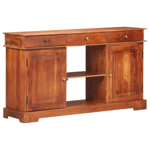 vidaXL Sideboard 53.1"x13.8"x29.5" Solid Acacia Wood-9