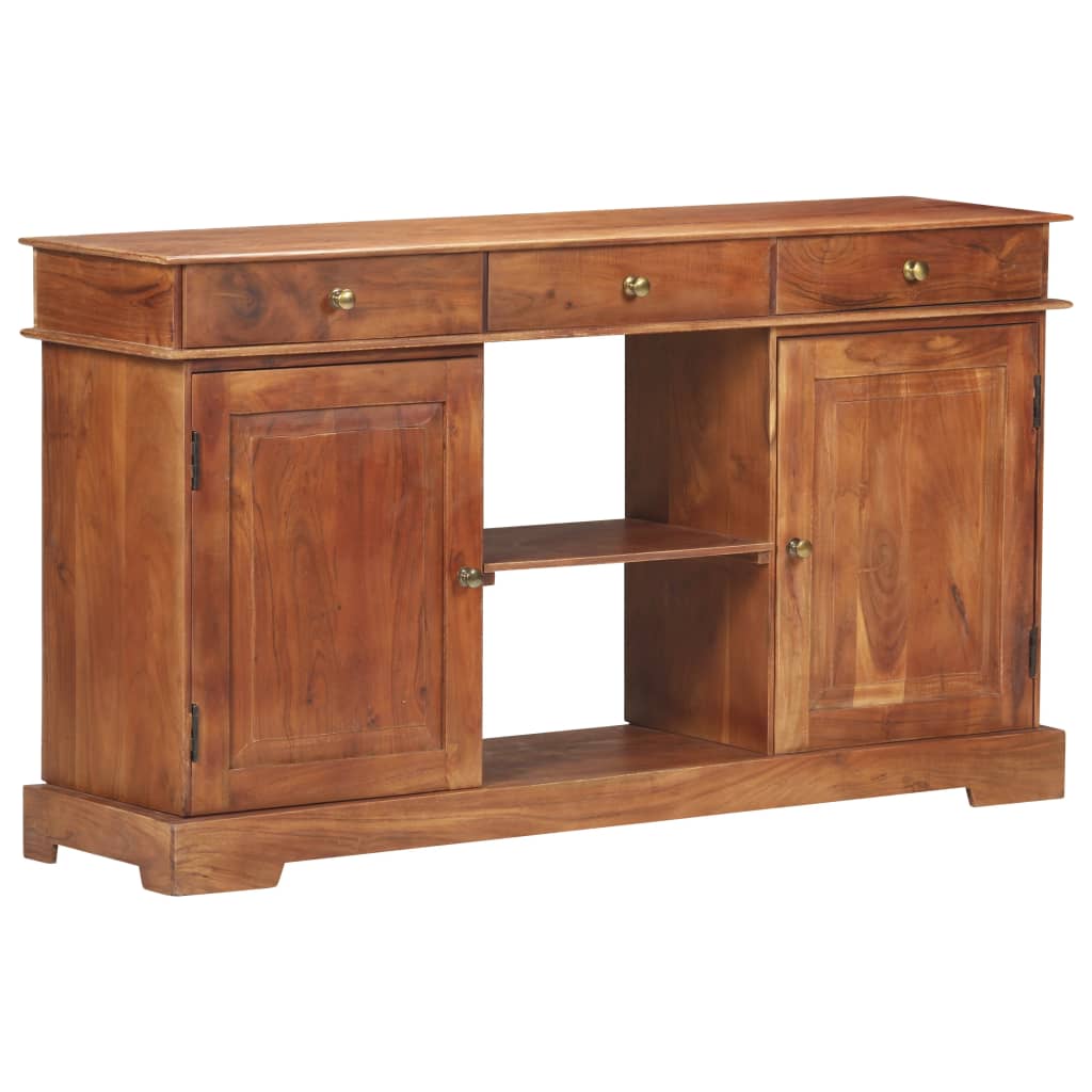 vidaXL Sideboard 53.1"x13.8"x29.5" Solid Acacia Wood-10