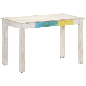 vidaXL Dining Table Kitchen Table Dining Room Table White Solid Mango Wood-11