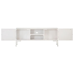 vidaXL TV Stand White 45.3"x11.8"x18.1" Solid Wood Mango-4