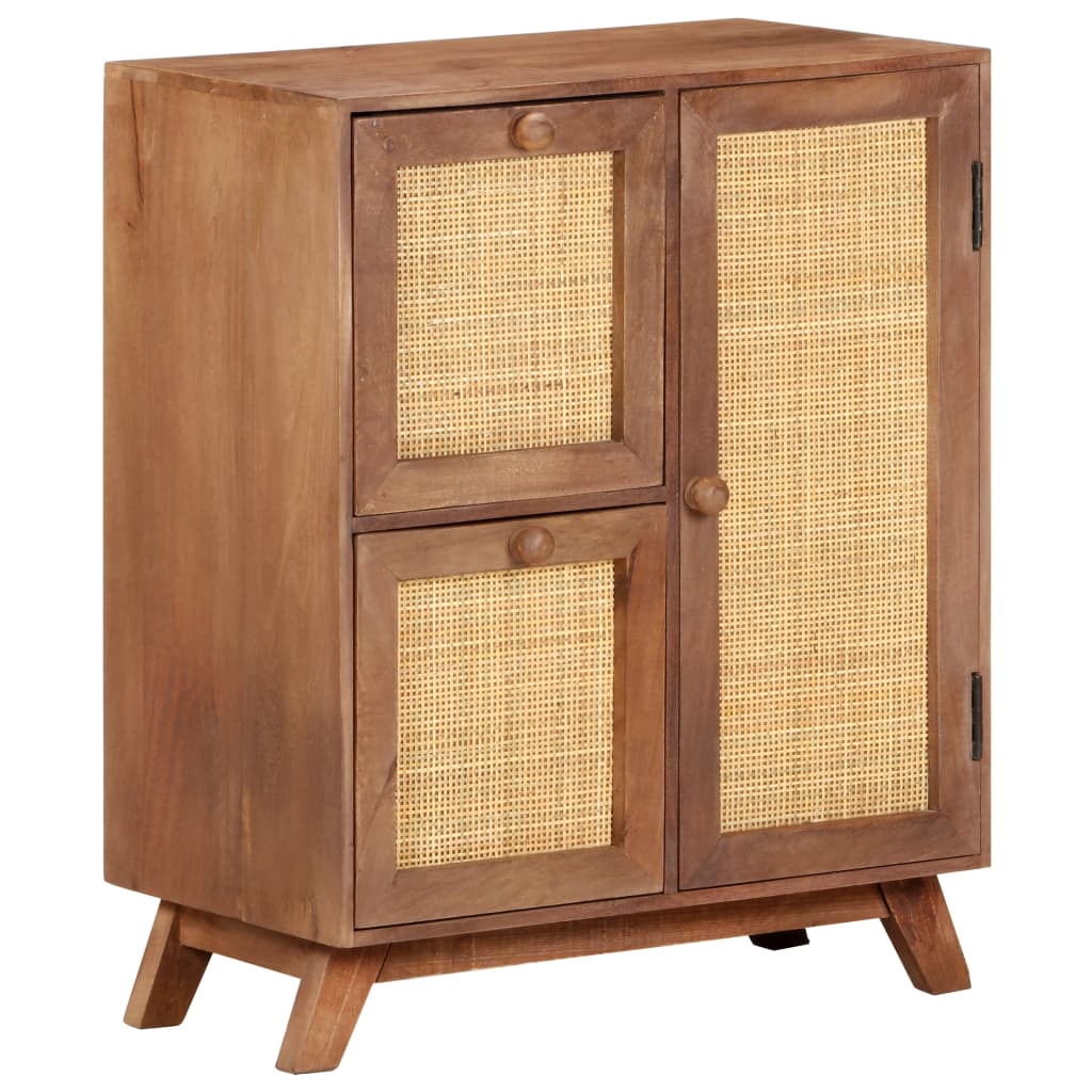 vidaXL Sideboard 23.6"x13.8"x29.5" Solid Mango Wood-1