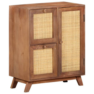 vidaXL Sideboard 23.6"x13.8"x29.5" Solid Mango Wood-10