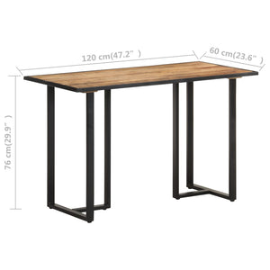 vidaXL Dining Table 47.2" Rough Mango Wood-0