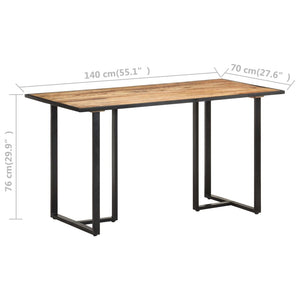 vidaXL Dining Table 55.1" Rough Mango Wood-0