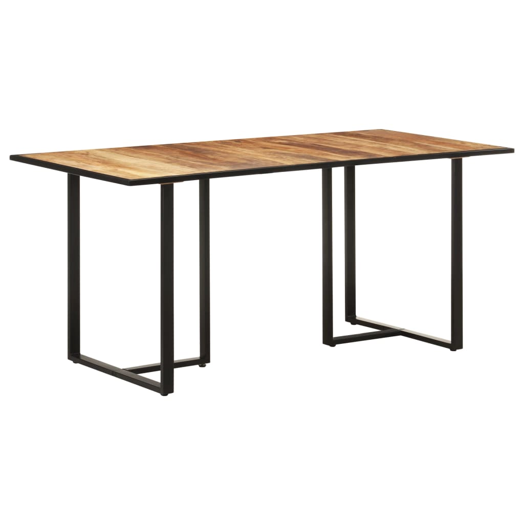 vidaXL Dining Table 63" Rough Mango Wood-6