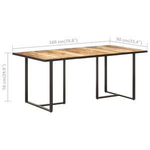 vidaXL Dining Table 70.9" Rough Mango Wood-0