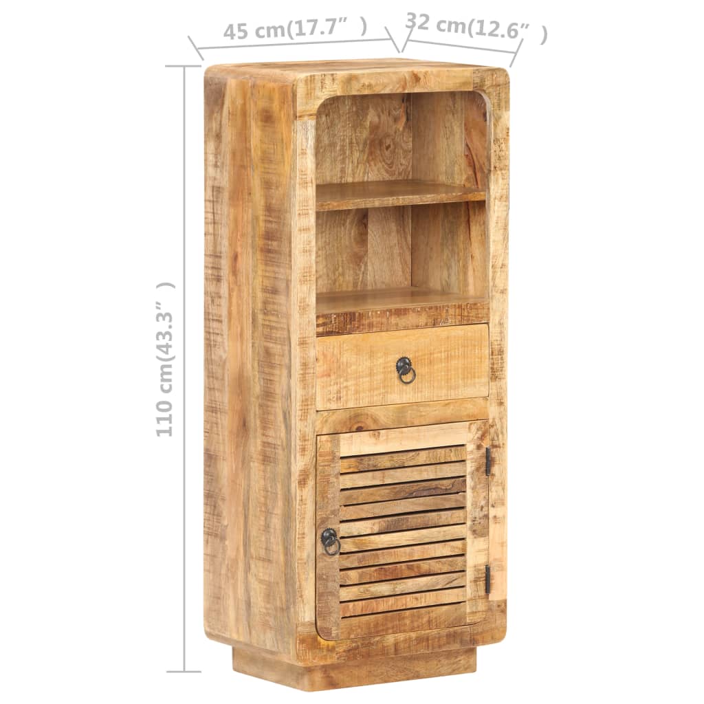 vidaXL Highboard 17.7"x12.6"x43.3" Rough Mango Wood-0