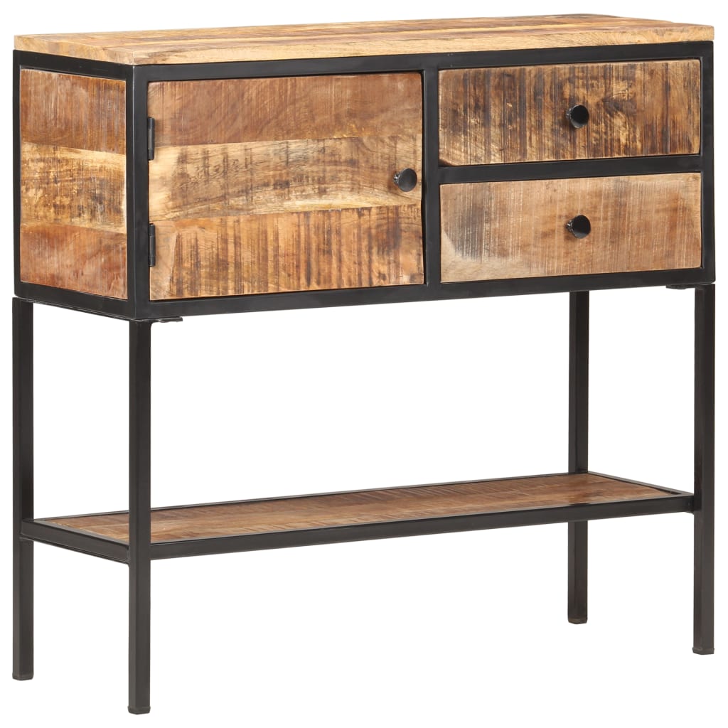 vidaXL Sideboard 33.5"x11.8"x31.5" Rough Mango Wood-0