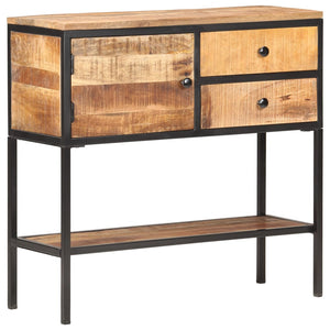 vidaXL Sideboard 33.5"x11.8"x31.5" Rough Mango Wood-1