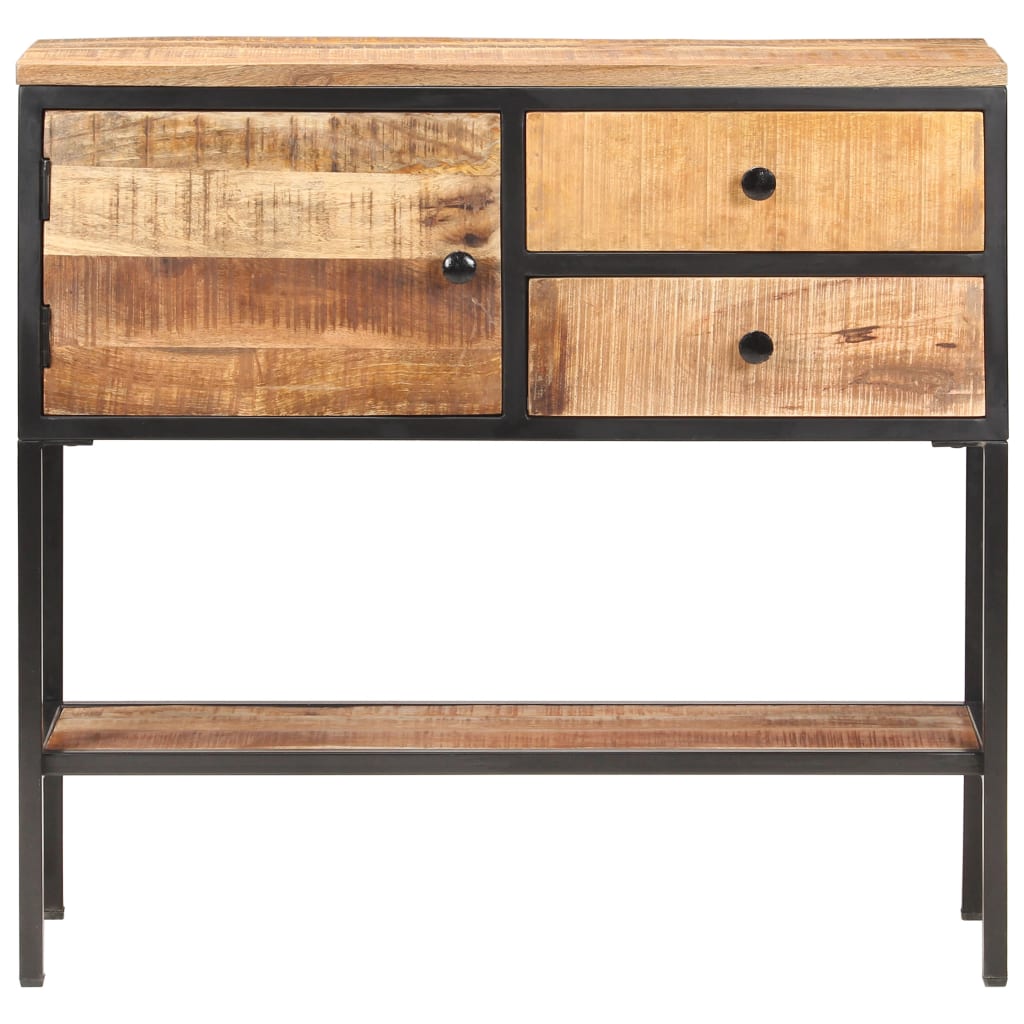 vidaXL Sideboard 33.5"x11.8"x31.5" Rough Mango Wood-7