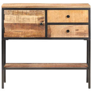 vidaXL Sideboard 33.5"x11.8"x31.5" Rough Mango Wood-7