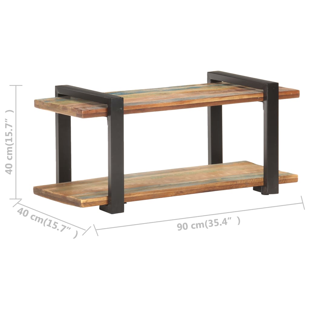 vidaXL TV Stand 35.4"x15.7"x15.7" Solid Wood Reclaimed-4