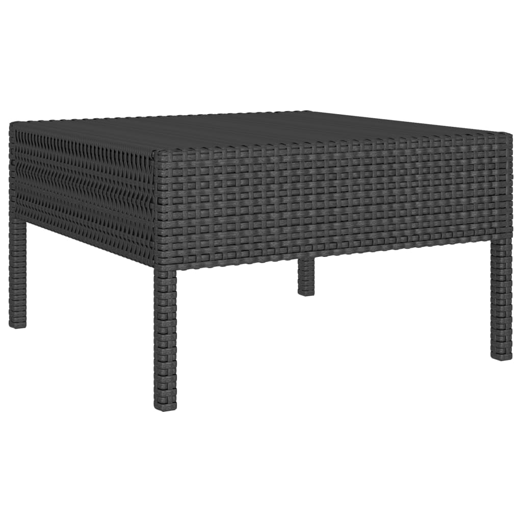 vidaXL Patio Furniture Set 2 Piece Patio Sectional Sofa with Table Poly Rattan-9