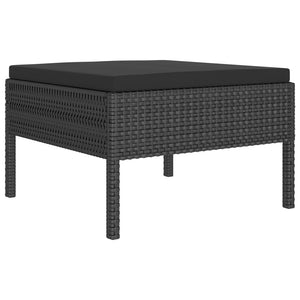 vidaXL Patio Furniture Set 2 Piece Patio Sectional Sofa with Table Poly Rattan-14
