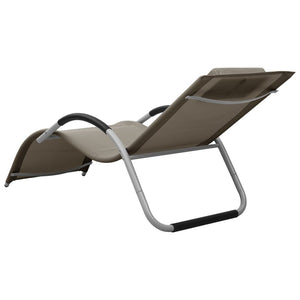 vidaXL Patio Lounge Chair Outdoor Sunbed with Pillow Sunlounger Textilene-15
