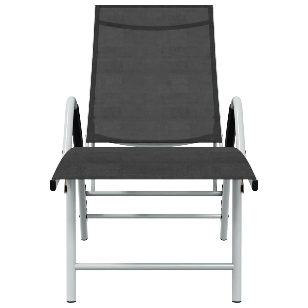 vidaXL Patio Lounge Chair Outdoor Sunbed Sunlounger Textilene and Aluminum-18