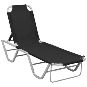 vidaXL Patio Lounge Chair Outdoor Sunbed Sunlounger Aluminum and Textilene-6