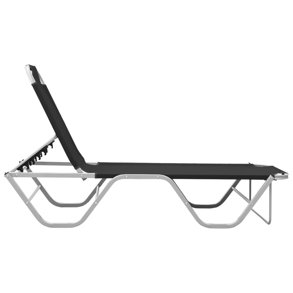 vidaXL Patio Lounge Chair Outdoor Sunbed Sunlounger Aluminum and Textilene-12