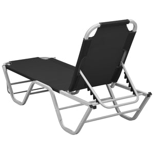 vidaXL Patio Lounge Chair Outdoor Sunbed Sunlounger Aluminum and Textilene-16