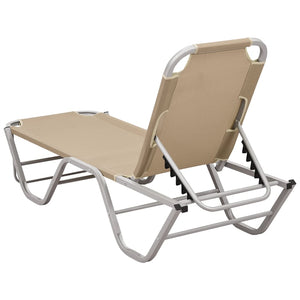 vidaXL Patio Lounge Chair Outdoor Sunbed Sunlounger Aluminum and Textilene-7