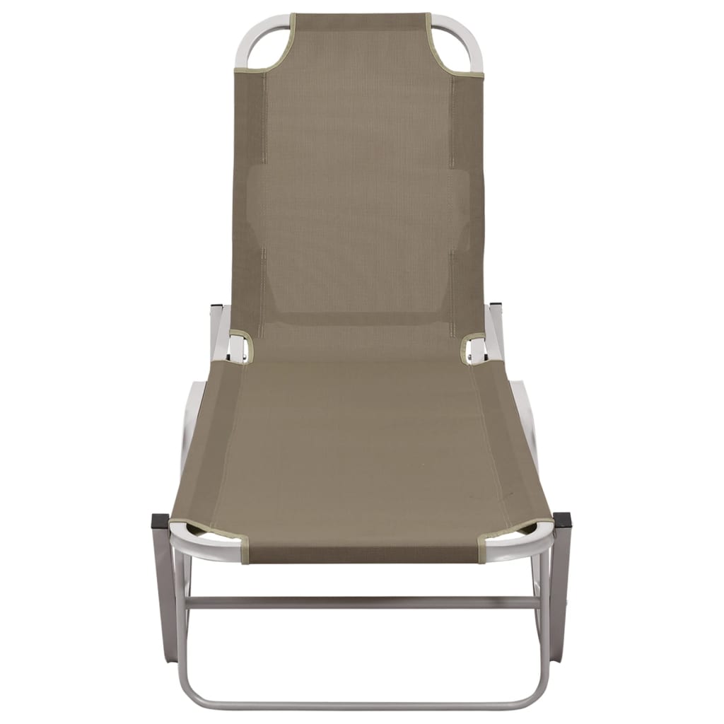 vidaXL Patio Lounge Chair Outdoor Sunbed Sunlounger Aluminum and Textilene-15