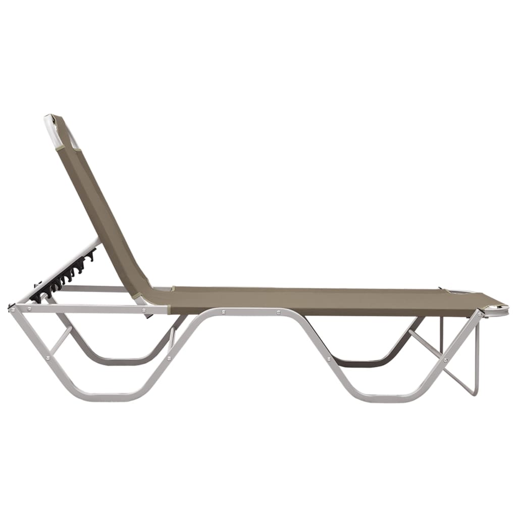 vidaXL Patio Lounge Chair Outdoor Sunbed Sunlounger Aluminum and Textilene-17